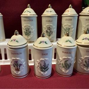 Lenox Fine Porcelain Spice Jar with lids.